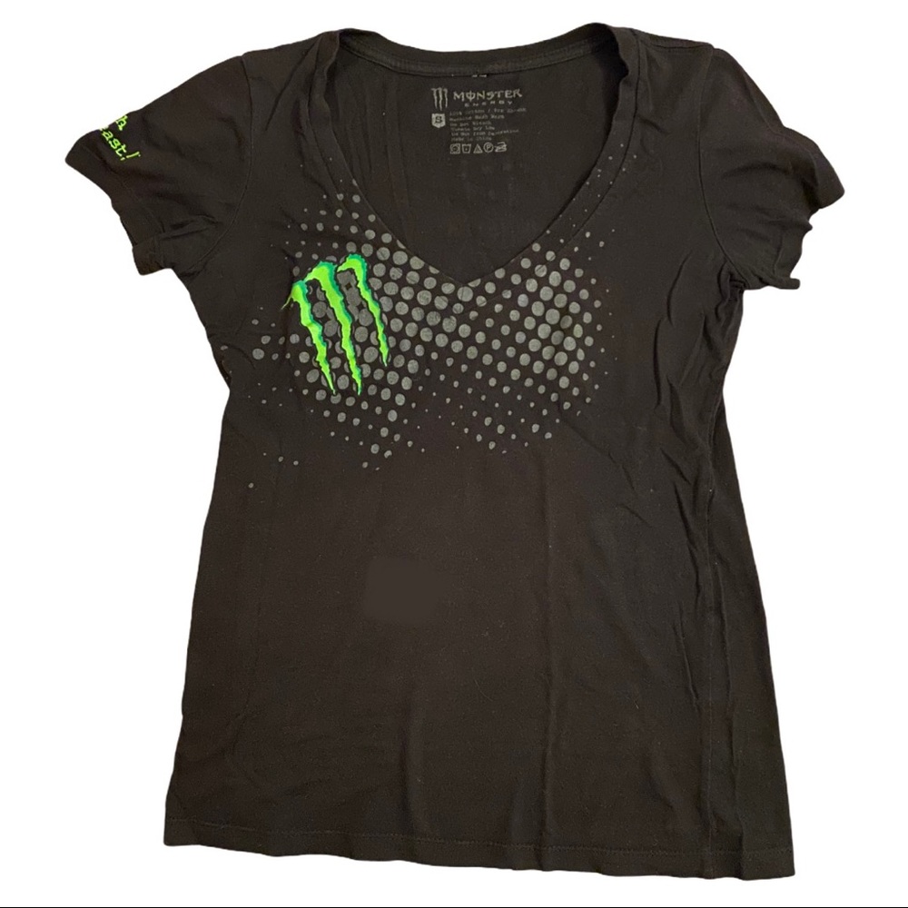 Monster Energy V-Neck Dot T-Shirt